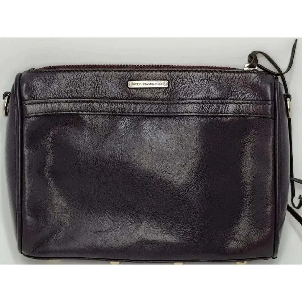 Rebecca Minkoff Weekender leather bag Purple Maroon With shoulder Strap purse‎